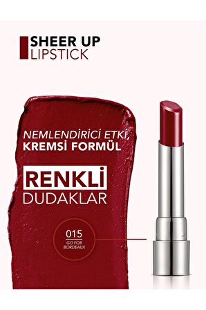 Nemlendirici Parlak Ruj (BORDO) - Sheer Up Sls. - 015 Go For Bordeaux - 8682536012133