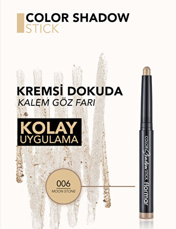 Suya Dayanıklı Işıltılı Kalem Far -color Shadow Stick - 006 Moonstone-8682536039468