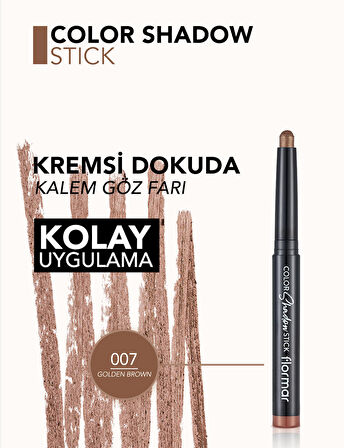 Flormar Color Shadow Yüksek Pigmentli & Işıltılı Asansörlü Kalem Göz Farı