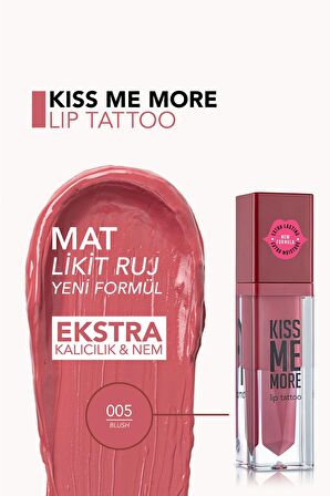 Uzun Süre Kalıcı Mat Ruj - Kiss Me More-005 Blush-8682536040662