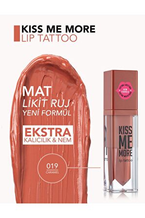 Flormar Kiss Me More Lip Tattoo 019 Caramel