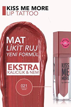 Flormar Kiss Me More Lip Tattoo 021 Naive