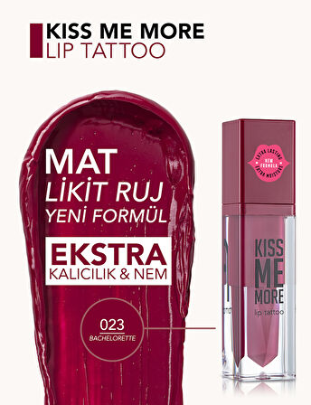 Kiss Me More Yüksek Pigmentli & Mat Bitişli Nemlendirici Likit Ruj
