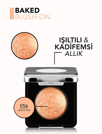 Işıltılı Fırınlanmış Allık - Baked Blush-On - 056 Peachy Pink - 8682536051521