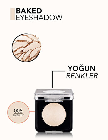 Yoğun Işıltılı Göz Farı - Baked Eyeshadow -005 Pixie Dust- 8682536052429