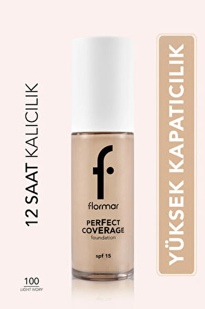 Perfect Coverage Yüksek Pigmentli & Yarı Parlak Bitişli SPF15 Fondöten