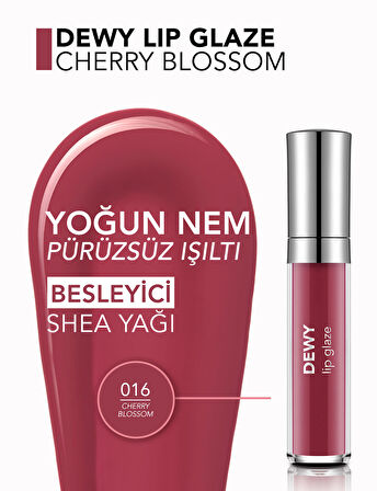 Besleyici Dudak Parlatıcısı - Dewy Lip Glaze - 016 Cherry Blossom-8682536068314