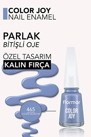 Flormar Color Joy Yüksek Pigmentli & Parlak Bitişli Oje - 465 COOKIE MONSTER