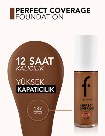 Perfect Coverage Yüksek Pigmentli & Yarı Parlak Bitişli SPF15 Fondöten
