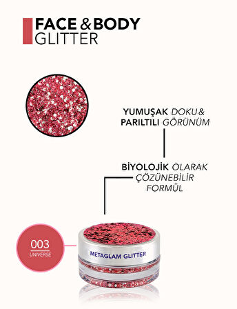 Flormar Metaglam Doğada Çözünebilen Yoğun Işıltılı & İpeksi Dokulu Vücut Simi