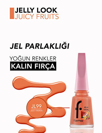 Jelly Look Yüksek Pigmentli & Parlak Bitişli Jel Görünümlü Oje