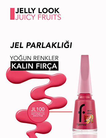 Jelly Look Yüksek Pigmentli ve Parlak Bitişli Jel Görünümlü Oje