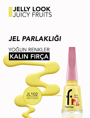 Jelly Look Yüksek Pigmentli & Parlak Bitişli Jel Görünümlü Oje