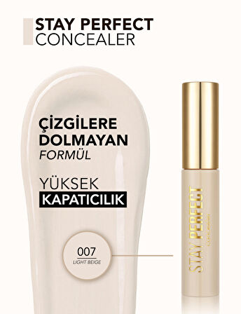 Stay Perfect Yüksek Pigmentli & Yarı Mat Bitişli Likit Kapatıcı