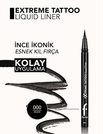 Extreme Tattoo Yüksek Pigmentli & Mat Bitişli Akmayan Likit Göz Kalemi