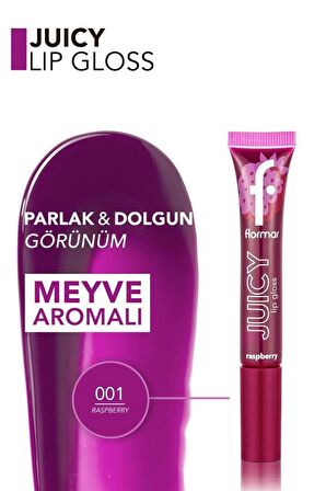 Meyve Aromalı Dudak Parlatıcısı (AHUDUDU) - Juicy Lip Gloss - 001 Raspberry - 8682536087711