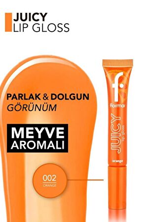 Flormar Juicy Renk Veren Meyve Aromalı Nemlendirici Dudak Parlatıcısı - 002 Orange