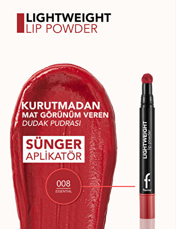 Lightweight Yarı Transparan & Mat Bitişli Nemlendirici Dudak Pudrası