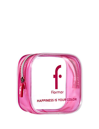 Pembe Transparan Makyaj Çantası