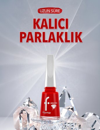 Higloss Uzun Süre Parlaklık Sunan Yüksek Performanslı Işıltılı Bitişli Oje
