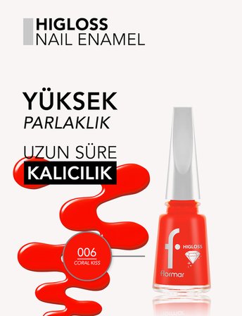 Higloss Uzun Süre Parlaklık Sunan Yüksek Performanslı Işıltılı Bitişli Oje