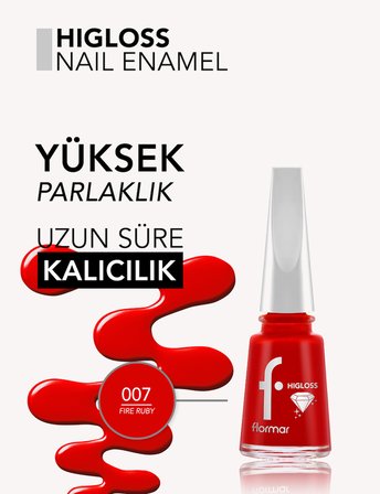 Higloss Uzun Süre Parlaklık Sunan Yüksek Performanslı Işıltılı Bitişli Oje