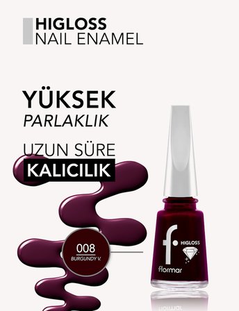 Higloss Uzun Süre Parlaklık Sunan Yüksek Performanslı Işıltılı Bitişli Oje