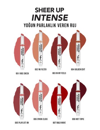 Sheer Up Intense Parlak Bitişli Jel Dokulu Ruj