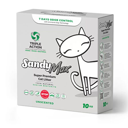 Sandy Max Aktif Karbonlu Kedi Kumu 10 Kg