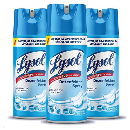 Lysol Dezenfektan Sprey Temizliğin Esintisi 3'lü, Yüzeyler için, 3x400 ml