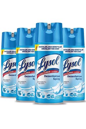 Lysol Dezenfektan Sprey Temizliğin Esintisi 4'lü, Yüzeyler için, 4x400 ml