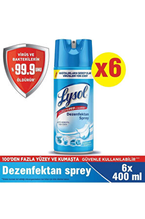 Lysol Dezenfektan Sprey Temizliğin Esintisi 6’lı, Yüzeyler için, 6x400 ml