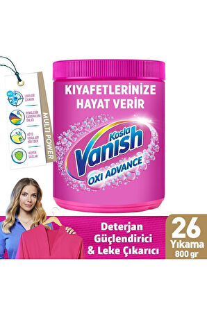 Vanish Multipower Leke Çıkartıcı Deterjan Güçlendirici Toz 2 x 800 gr Renkliler Beyazlar Için