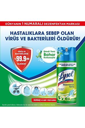 Lysol Dezenfektan Sprey Bahar Ferahlığı, Yüzeyler Için, 400 ml