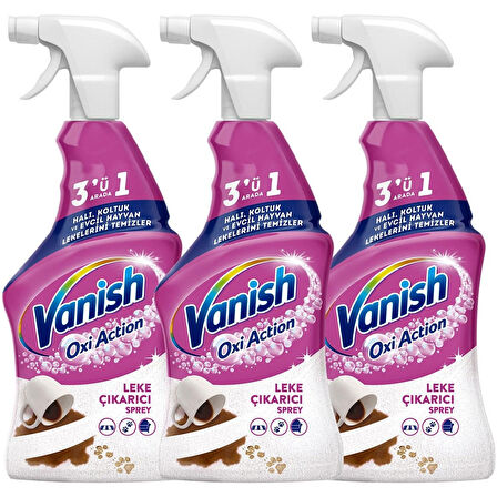 Oxi Action Çok Amaçlı Halı, Koltuk ve Evcil Hayvan Leke Çıkarıcı Sprey 500 ml X3
