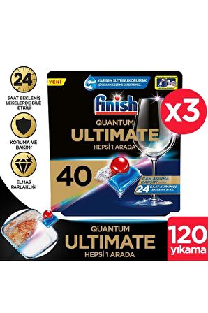 Finish Quantum Ultimate Bulaşık Makinesi Tableti 3x40'lı 