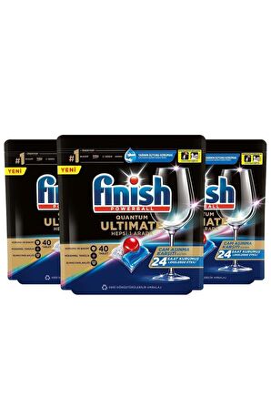 Finish Quantum Ultimate Bulaşık Makinesi Tableti 3x40'lı 