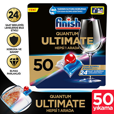 Finish Quantum Ultimate 50 Yıkama Tablet Bulaşık Makinesi Deterjanı 50 Adet 