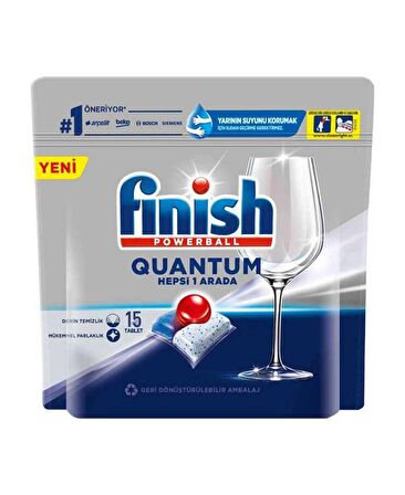 Finish Quantum 15 Yıkama Tablet Bulaşık Makinesi Deterjanı 15 Adet 