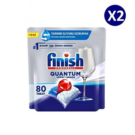 Finish Quantum 80x2 Kapsül Bulaşık Makinesi Deterjanı Tableti