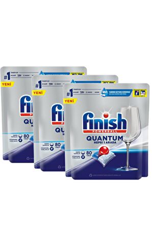 Finish Quantum Bulaşık Makinesi Tableti 3x80'li 