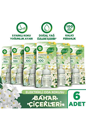 Air Wick Elektrikli Oda Kokusu Yedek Şişe Bahar Çiçekleri - Esansiyel Yağlar Içerir x 6