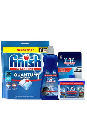 Finish Quantum Özel Seri Bulaşık Makine Deterjanı 100 Adet+Temizlik Bakım Seti