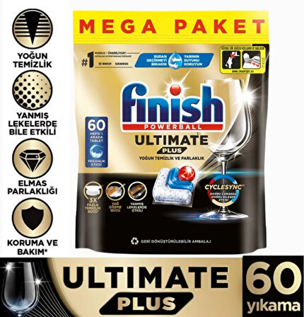 Finish Ultimate Plus Bulaşık Makinesi Tableti 60'lı 