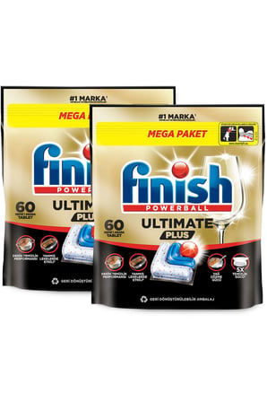 Finish Ultimate Plus Hepsi Bir Arada Bulaşık Makinesi Tableti 2x60'lı
