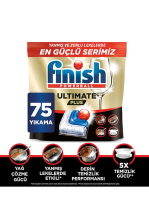 Finish Ultimate Plus Bulaşık Makinesi Tableti 75'li 