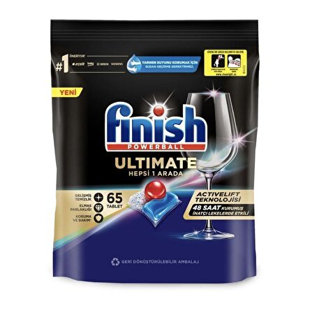 Finish Quantum Ultimate Bulaşık Makinesi Tableti 2x65'li 