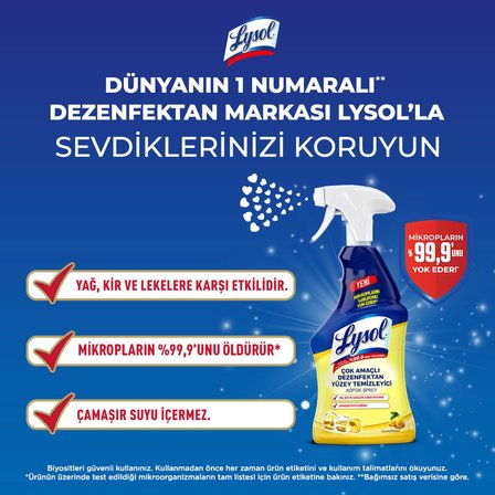 Lysol Çok Amaçlı Sprey 750 ml x 2