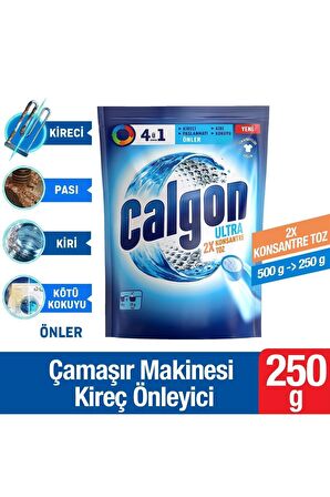 Calgon Ultra 4'ü 1 Arada 250 gr Pas ve Kireç Çözücü Toz