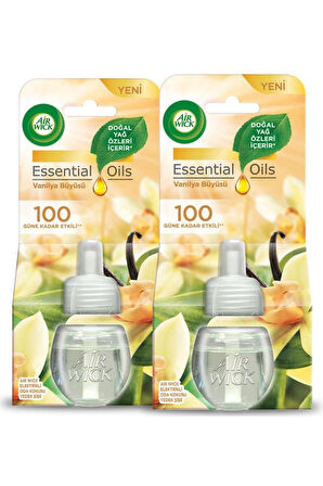 Air Wick Elektrikli Oda Kokusu Yedek Şişe Vanilya Büyüsü - Esansiyel Yağlar Içerir x 2